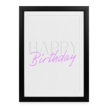 Bon anniversaire - Affiche encadrée (27 × 37 cm) - noir - Devant