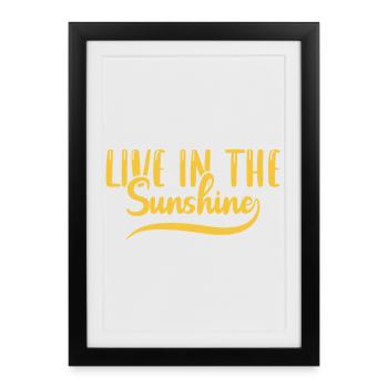 Vivre au soleil - Affiche encadrée (27 × 37 cm) - noir - Devant