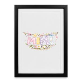 Mimi Flowers and Pastel | Sweetheart Granny Gift - Framed poster (27 × 37 cm) - black - Front