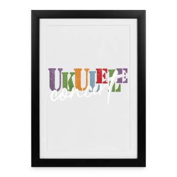 Concert Ukulele - Framed poster (27 × 37 cm) - black - Front
