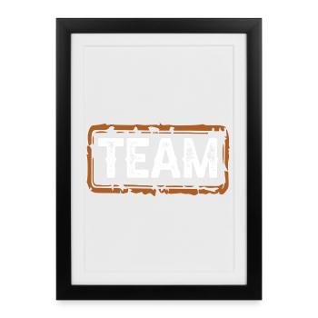 Team - Framed poster (27 × 37 cm) - black - Front