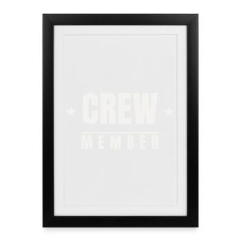 Crew Member Stars Badge Team Staff Event Festival - Framed poster (27 × 37 cm) - black - Front