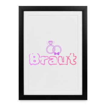 Mariée - Affiche encadrée (27 × 37 cm) - noir - Devant