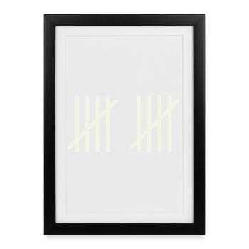 10 strokes - Framed poster (27 × 37 cm) - black - Front