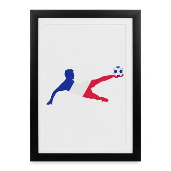 French footballer - Framed poster (27 × 37 cm) - black - Front