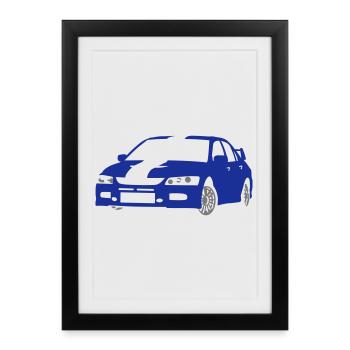 Sport car - Affiche encadrée (27 × 37 cm) - noir - Devant
