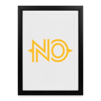 NO - Affiche encadrée (27 × 37 cm) - noir - Devant