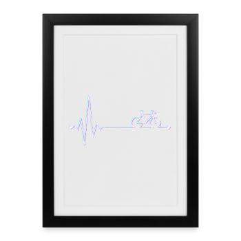 Neon Bike Pulse - Framed poster (27 × 37 cm) - black - Front