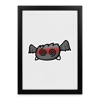 Fainted bat - Framed poster (27 × 37 cm) - black - Front