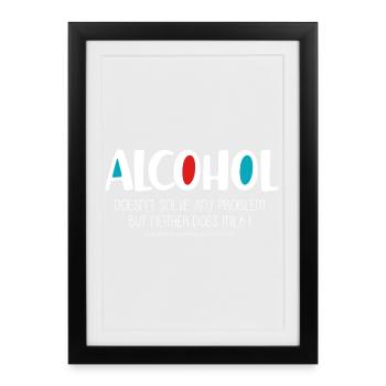 Alcool (foncé) - Affiche encadrée (27 × 37 cm) - noir - Devant