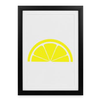 Lemon Design - Framed poster (27 × 37 cm) - black - Front