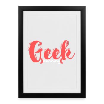 Geek Mommy Script - Framed poster (27 × 37 cm) - black - Front