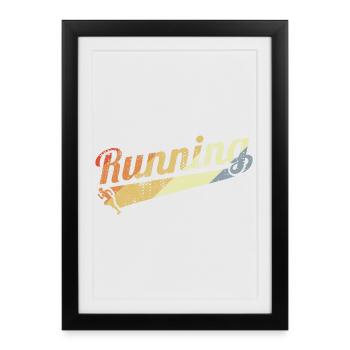 Course vintage - Affiche encadrée (27 × 37 cm) - noir - Devant