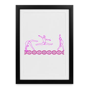 Gymnastics Gymnastics DNA DNA | Colors changeable - Framed poster (27 × 37 cm) - black - Front