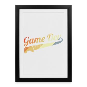 Développeur de jeux vintage - Affiche encadrée (27 × 37 cm) - noir - Devant