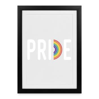 LGBT Pride Month - Pride. Rainbow Flag - Framed poster (27 × 37 cm) - black - Front