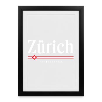 Zurich Switzerland - Framed poster (27 × 37 cm) - black - Front