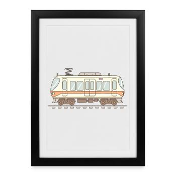 Railroad Comic Look - Framed poster (27 × 37 cm) - black - Front