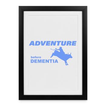 RODÉO AVENTURE - Affiche encadrée (27 × 37 cm) - noir - Devant