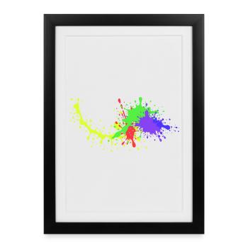 Conception de fête colorée Underground - Affiche encadrée (27 × 37 cm) - noir - Devant