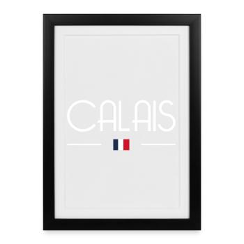 Calais - Affiche encadrée (27 × 37 cm) - noir - Devant