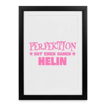 Nom de la femme He - Affiche encadrée (27 × 37 cm) - noir - Devant