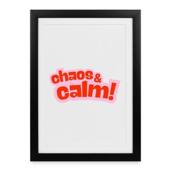 Chaos & Calme : Design de contraste - Affiche encadrée (27 × 37 cm) - noir - Devant