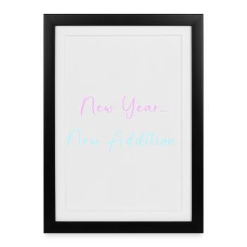 Sexe Révélation Nouvel An - Affiche encadrée (27 × 37 cm) - noir - Devant