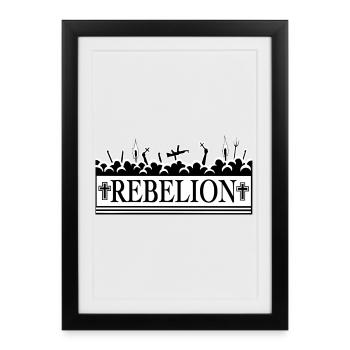 Rébellion3 - Affiche encadrée (27 × 37 cm) - noir - Devant