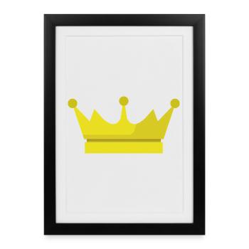 Crown - Framed poster (27 × 37 cm) - black - Front