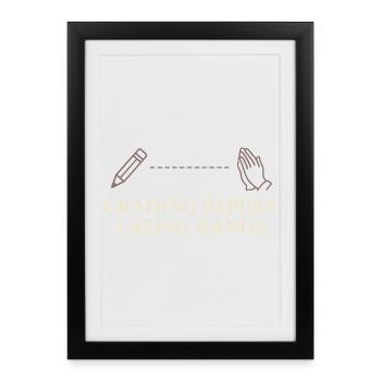 Christian Teacher, Faith-Based - Framed poster (27 × 37 cm) - black - Front