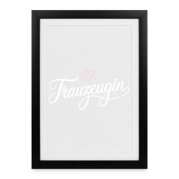 Maid of Honor Heart Wedding Celebration - Framed poster (27 × 37 cm) - black - Front