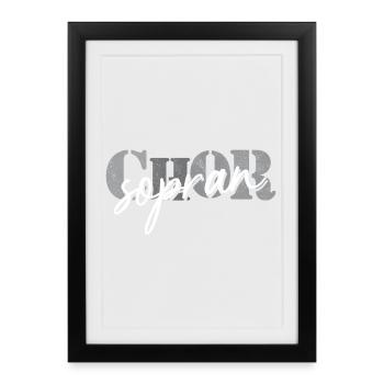 Choir Soprano - Framed poster (27 × 37 cm) - black - Front