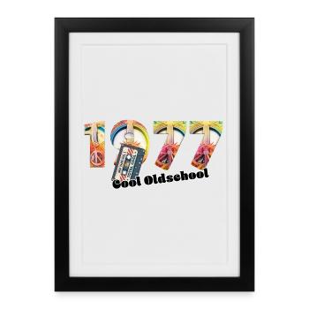 1977 Vintage Retro – Cassette – Cool Olds - Framed poster (27 × 37 cm) - black - Front