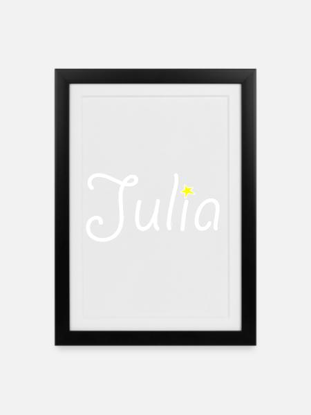 Julia - Gerahmtes Poster (27 × 37 cm) - Schwarz