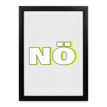 Non - Affiche encadrée (27 × 37 cm) - noir - Devant