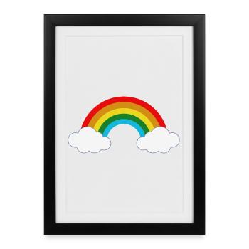 Arc-en-ciel - Affiche encadrée (27 × 37 cm) - noir - Devant