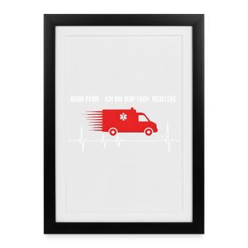 Ambulance Ambulance Rescue Service Paramedic - Framed poster (27 × 37 cm) - black - Front