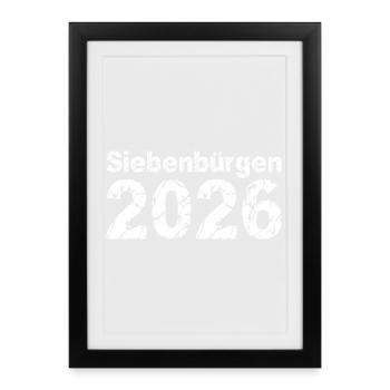 Transylvanie 2026 - Affiche encadrée (27 × 37 cm) - noir - Devant