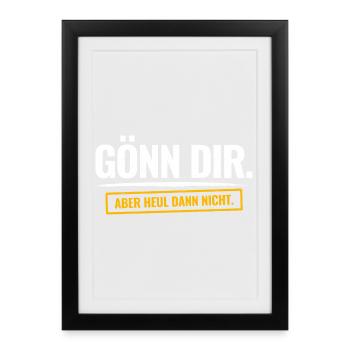 Treat yourself. But don't cry then. Funny saying - Framed poster (27 × 37 cm) - black - Front