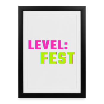 Chemise Level Fest – Festival du Printemps Style Fest - Affiche encadrée (27 × 37 cm) - noir - Devant