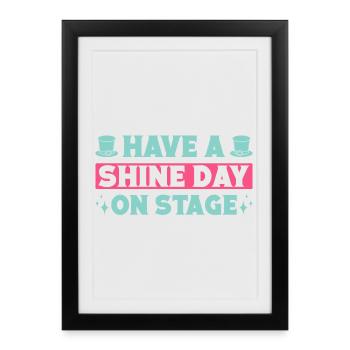Le théâtre musical offre un cadeau théâtral de la journée Shine - Affiche encadrée (27 × 37 cm) - noir - Devant