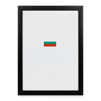 Drapeau bulgare, patriote bulgare - Affiche encadrée (27 × 37 cm) - noir - Devant