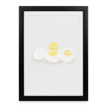 Caneton - Affiche encadrée (27 × 37 cm) - noir - Devant