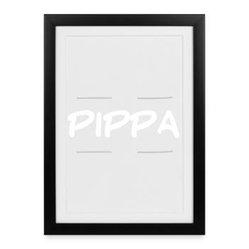 Pippa name - Framed poster (27 × 37 cm) - black - Front