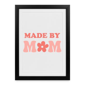 Fabriqué par le logo floral du MoM - Affiche encadrée (27 × 37 cm) - noir - Devant