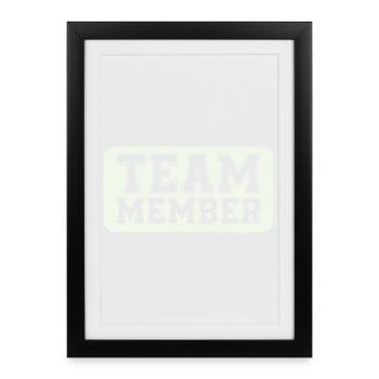 Varsity-style team member - Framed poster (27 × 37 cm) - black - Front