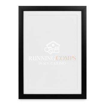 Running Comps Is My Cardio - Framed poster (27 × 37 cm) - black - Front
