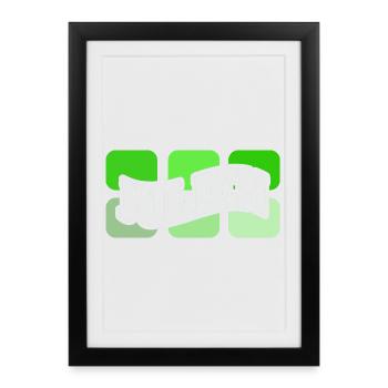 Julien Graffiti Neon Logo - Framed poster (27 × 37 cm) - black - Front