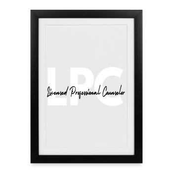 Conseiller professionnel agréé LPC Santé mentale - Affiche encadrée (27 × 37 cm) - noir - Devant